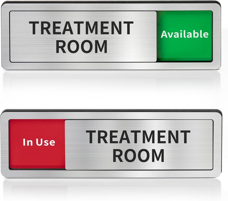Abudada Treatment Room Door Sign,Do Not Disturb- In Use/Available Slider Sign for Wellness & Health Centers Business Vacant Occupied Privacy Spa Door - Image 1